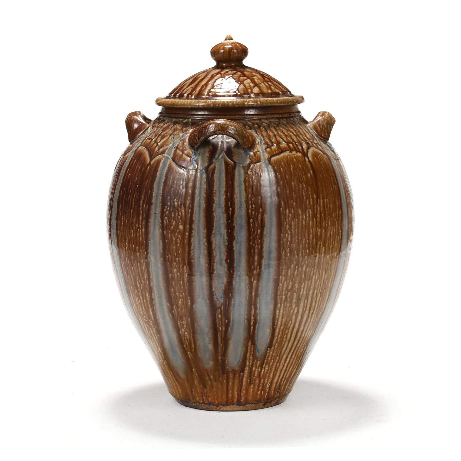 Daniel Johnston (Seagrove, NC), Monumental Lidded Floor Jar (1 of 8)