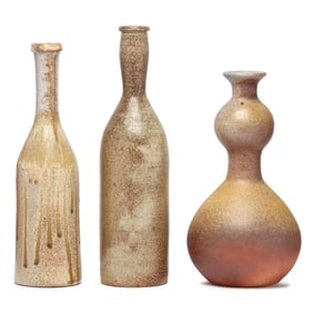 David Stuempfle (Seagrove, NC, b. 1960), Three Pottery Vases