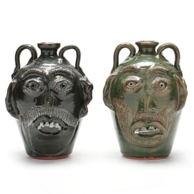 Bobby Ferguson (Gillsville, GA), Two Double Sided Face Jugs
