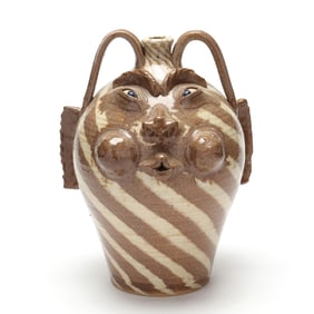 A.V. Smith (Sanford, NC), "The Whistler" Face Jug