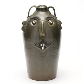 Sid Luck (Seagrove, NC), Tall Face Jug