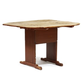 New England Walnut Pin Top Table