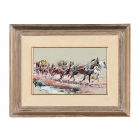 Santos Barbosa (American, b.1946), Racin' with Time