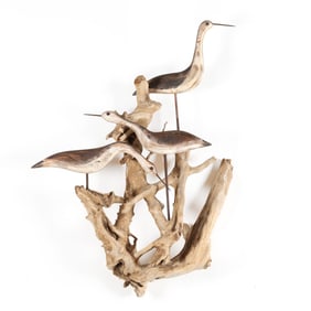 Kenneth Roy Coghill (VA, 1954-2015), Shorebird Decoy Group Wall Display