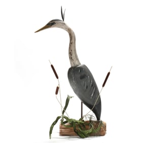 Kenneth Roy Coghill (VA, 1954-2015), Life Size Heron Carving