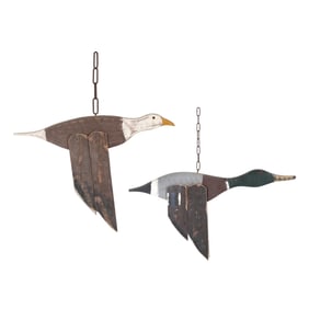 Kenneth Roy Coghill (VA, 1954-2015), Folk Carved Mallard and Seagull