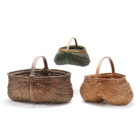 Three North Carolina Buttocks Baskets