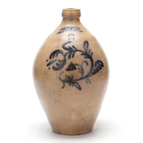 J. Heiser Cobalt Decorated Stoneware Jug