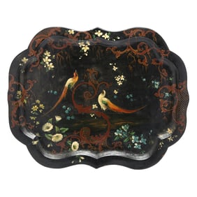 Victorian Lacquered Papier Mache Serving Tray