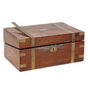 English Mahogany Campaign Style Lap Desk