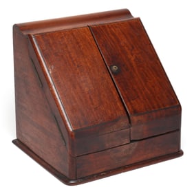 An Antique English Mahogany Letter Compendium