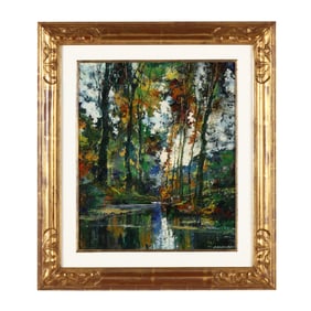 Robert Falcucci (Italian, 1900-1982), Rivière Sous Bois