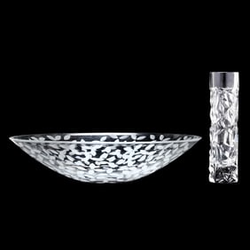 Tiffany & Co Crystal Bowl and Vase