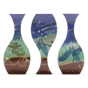 Mangum Pottery (NC), Three-Piece Ceramic Garniture