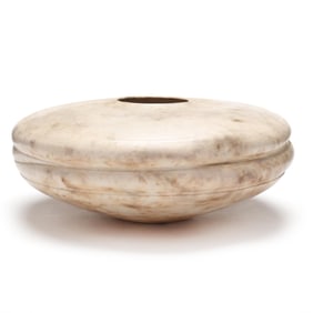 Studio Art Pottery Whiteware Vessel, Signed