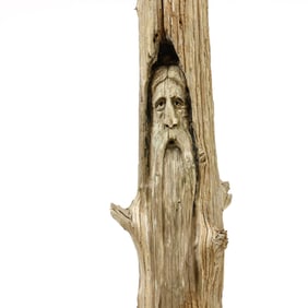 Forrest Greenslade (NC), Tree with Carved Portrait