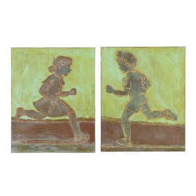 Paul Hrusovsky (NC), Running Home (a diptych)