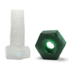 Rick Beck (American, b. 1960), Glass Nut and Bolt