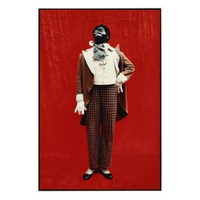 Contemporary Photograph of a Man Dressed as a Minstrel Figure