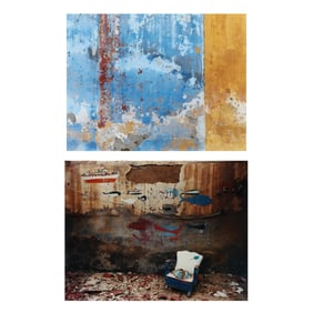 Curtis Kreuger (American), Wall Abstraction / Modern Ruins (Two Works)