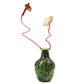 Dale Chihuly (American, b. 1941), Ikebana with Two Red Flowers