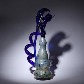 Dale Chihuly (American, b. 1941), Tall Cobalt Venetian Vase