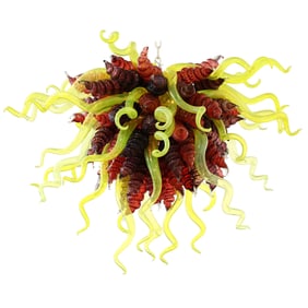 Dale Chihuly (American, b. 1941), Green & Magenta Chandelier