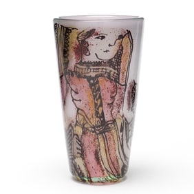 Flora Mace (American, b. 1949), Early Decorated Glass Vessel