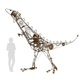 Danny Mathewson (NC, 1964-2011), Massive Found Object Dinosaur