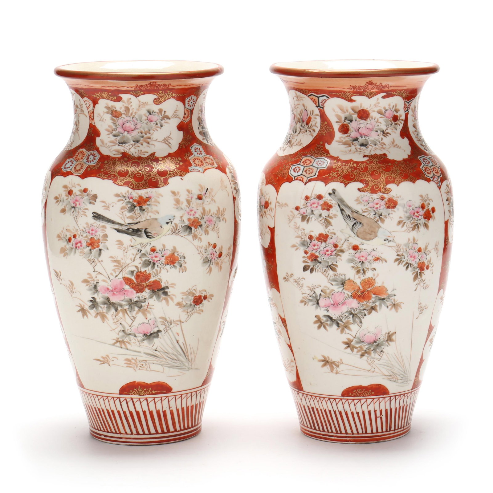 A Pair of Japanese Kutani Vases (1 of 8)