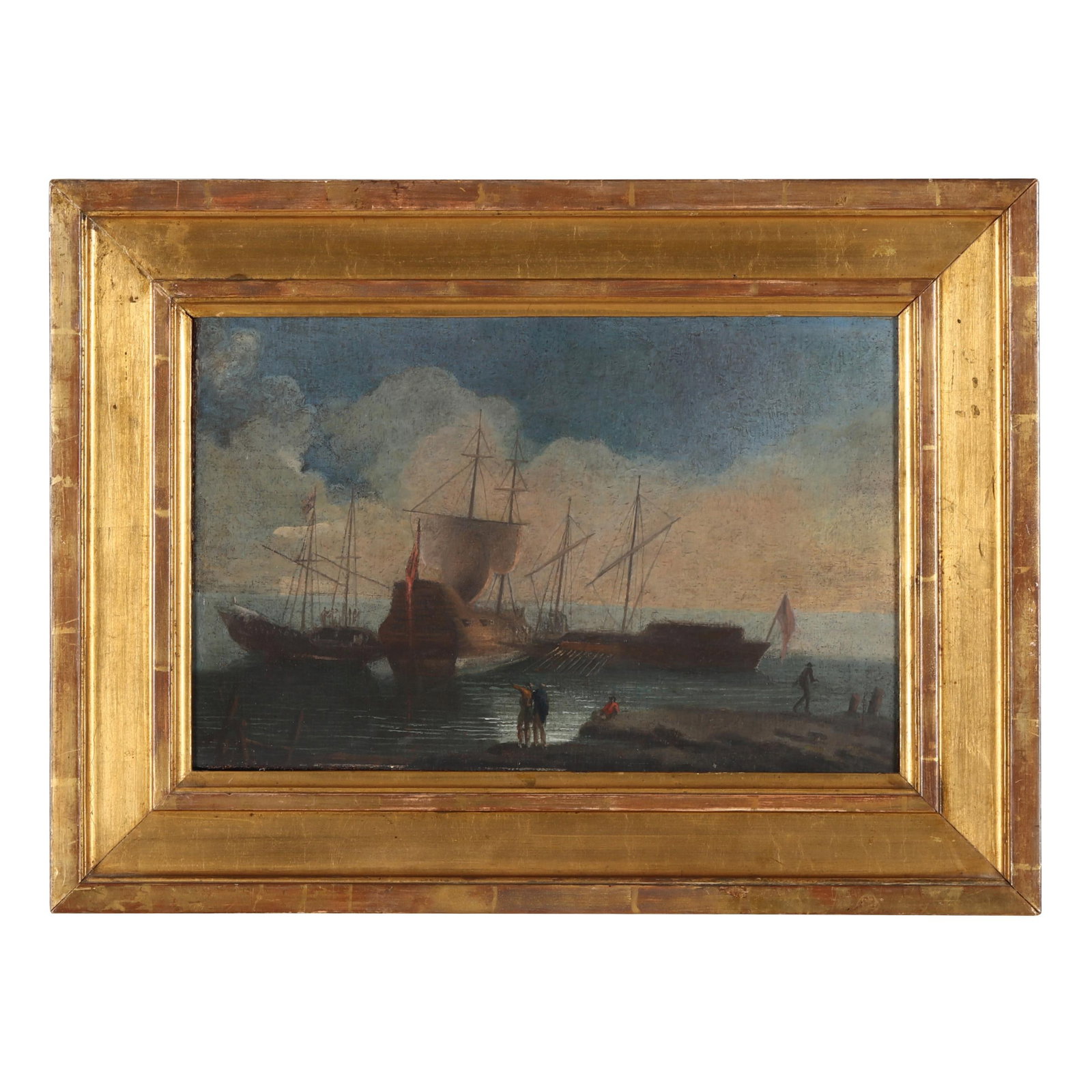 Dutch School (18th Century), Ships Moored at Shore (1 of 4)