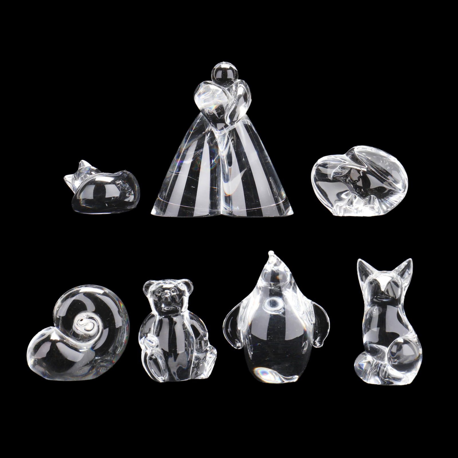 Seven Steuben Crystal Figures (1 of 16)