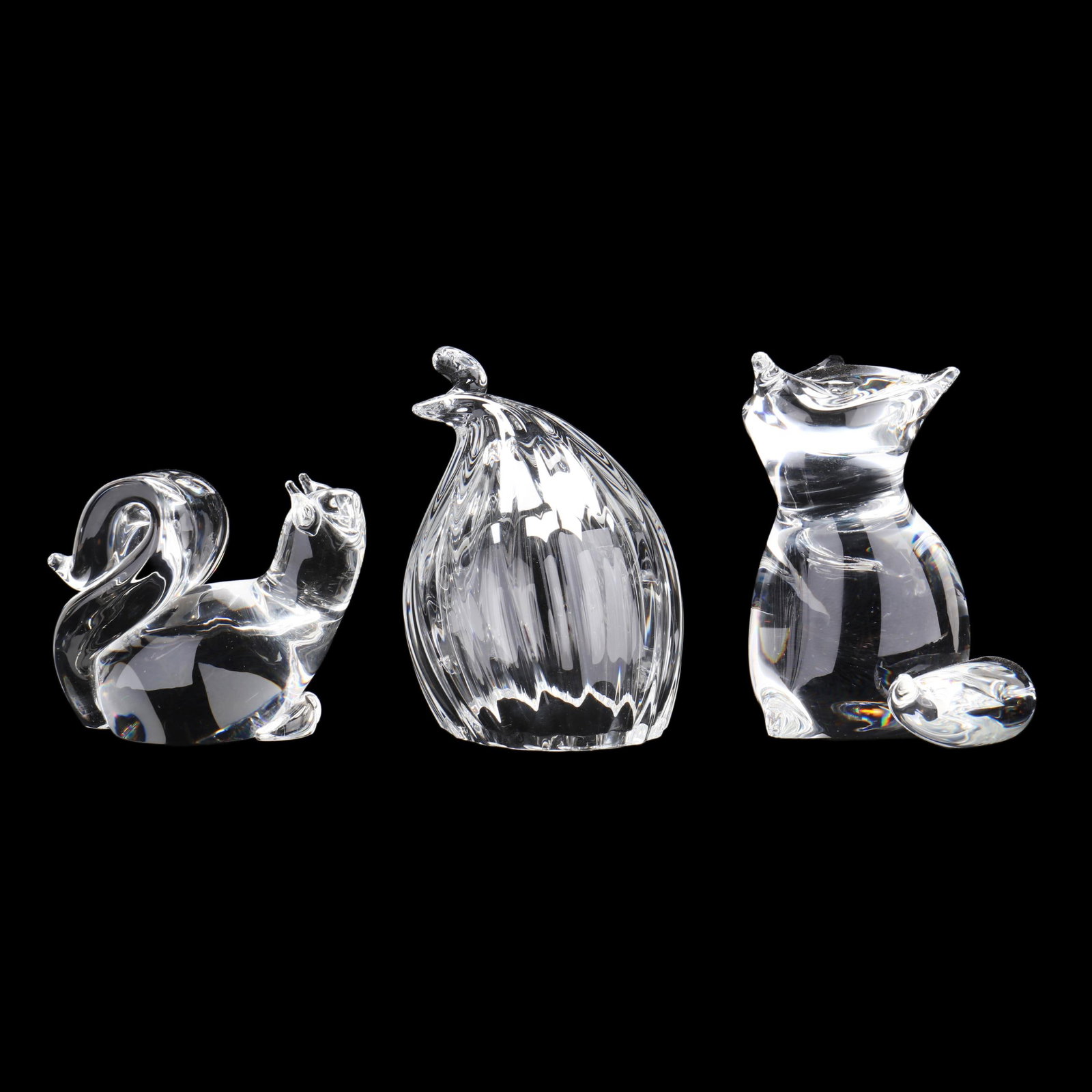 Steuben Crystal Fox, Partridge and Squirrel (1 of 8)