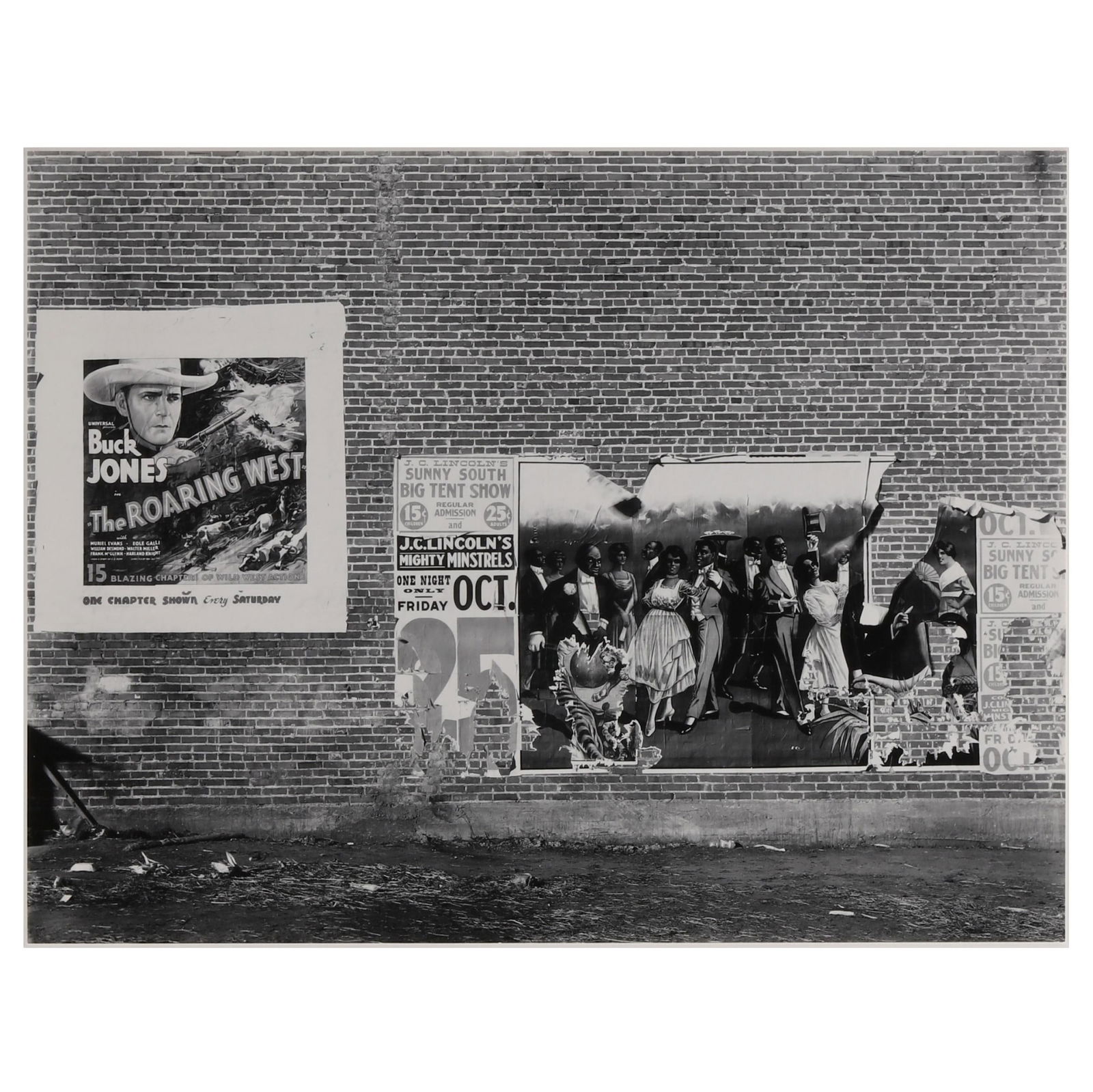Walker Evans (American, 1903-1975), Minstrel, Showbill, Alabama , 1936: Walker Evans (American, 1903-1975), Minstrel, Showbill, Alabama, 1936gelatin silver print mounted to museum board, 1936, printed 1971 under the supervision of Walker Evans for the Ives-Sillman portfol