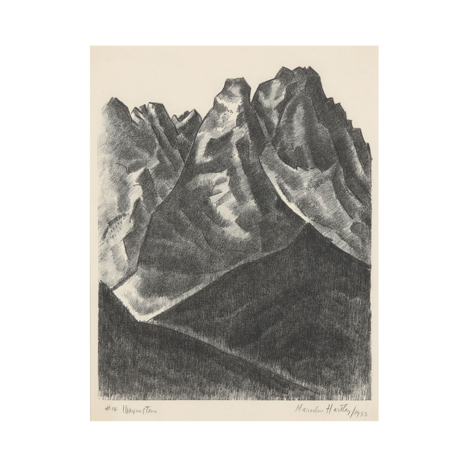 Marsden Hartley (American, 1877-1943),  Waxenstein (1 of 7)