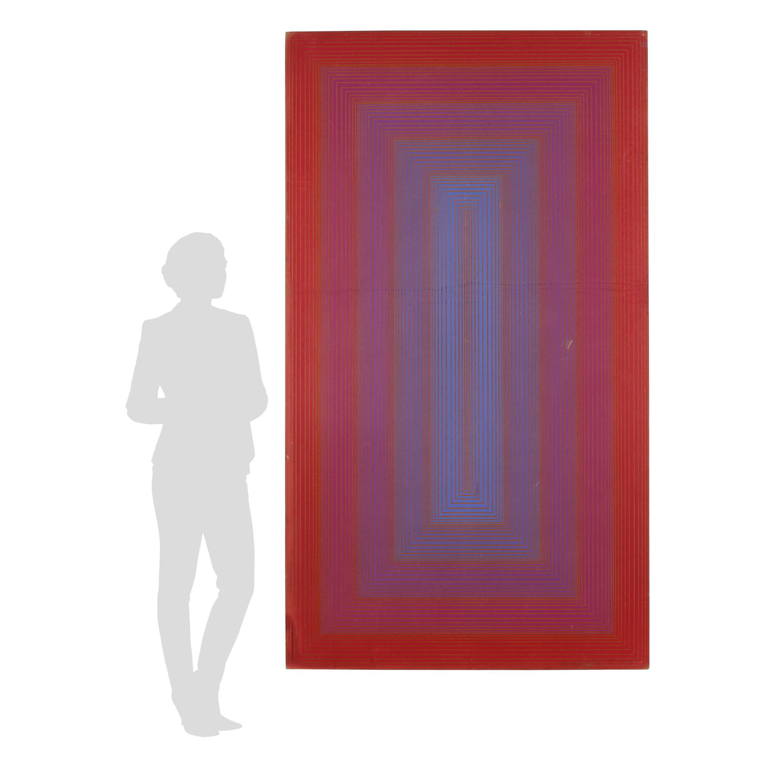 Richard Anuszkiewicz (American, 1930-2020),  Red to Blue Portal (1 of 5)