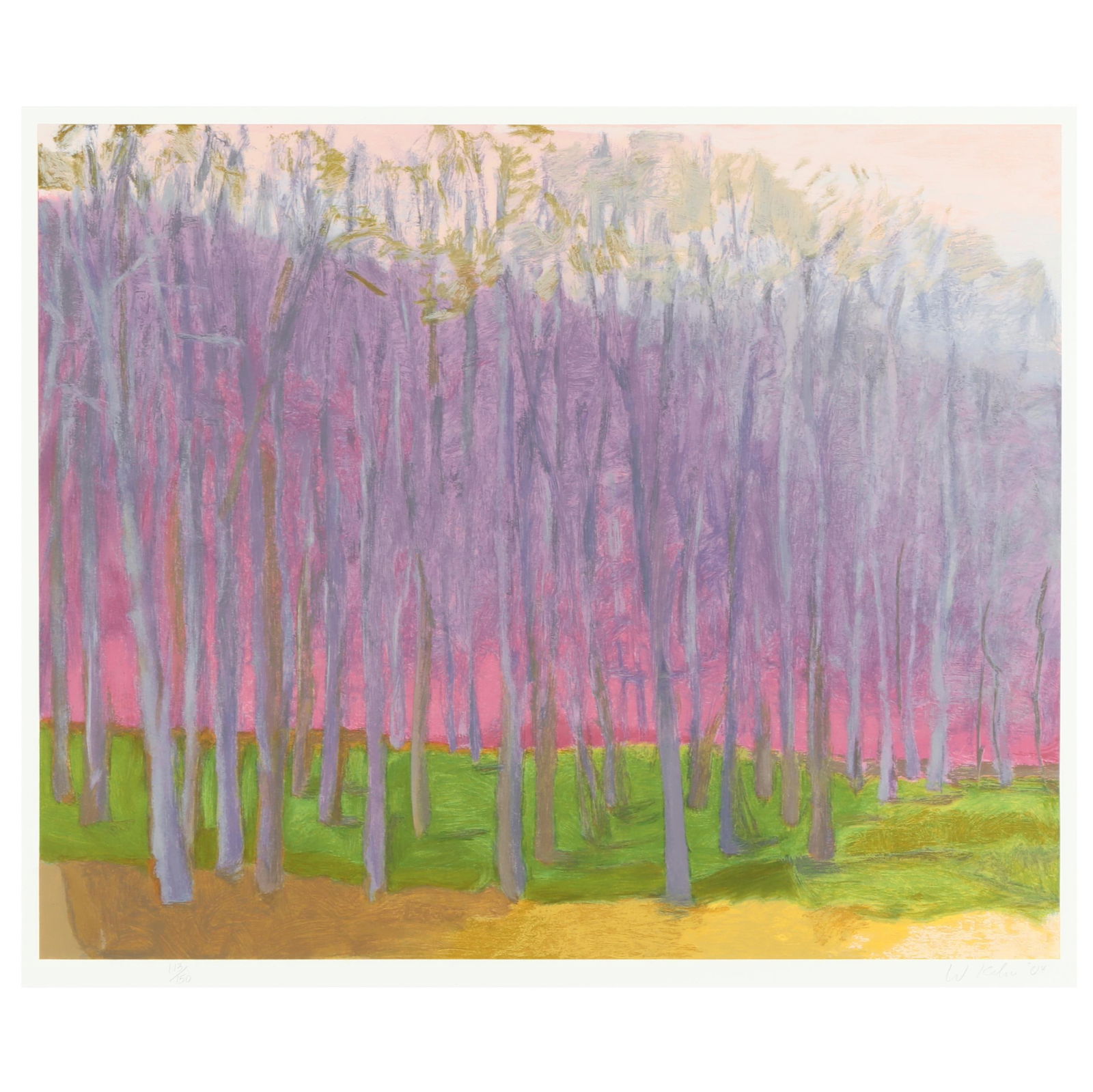 Wolf Kahn (American, 1927-2020), Aura: Wolf Kahn (American, 1927-2020), Aurascreenprint in colors, 2004, pencil signed, dated, and numbered 113/150 lower margin, printed by Brand X Editions, New York, retains Smithsonian certificate of aut