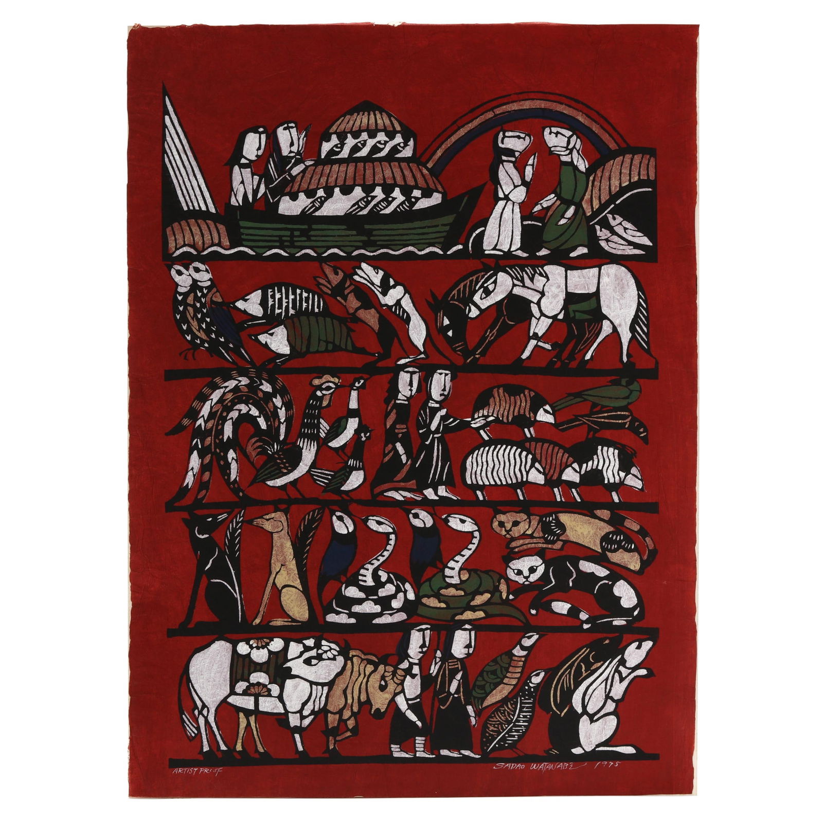 Sadao Watanabe (Japanese, 1913-1996),  Noah's Ark (1 of 4)