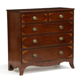 George III Inlaid Mahogany Chest of Drawers