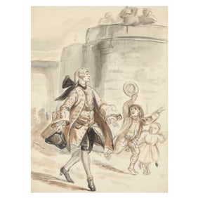 Alfred Edward Chalon (Swiss-English, 1780-1860), Gentleman Walking