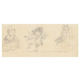 George Dance II (English, 1741-1825), Caricature of Three Figures