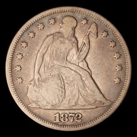 1872 Liberty Seated Silver Dollar