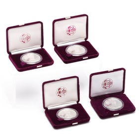 Four (4) One Ounce Proof Silver American Eagles