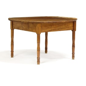 New England Tiger Maple Circular Breakfast Table