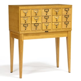 Gaylord, Vintage Oak Card Catalog on Stand
