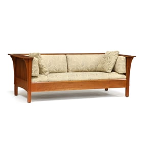 Stickley, Mission Style Cherry Sofa