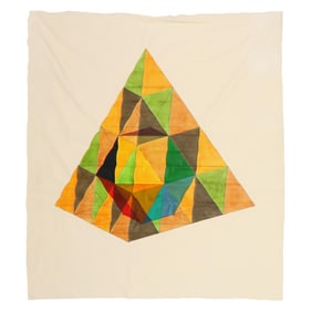John Hiigli (American, 1943-2017), Large Geometric Pyramidal Painting