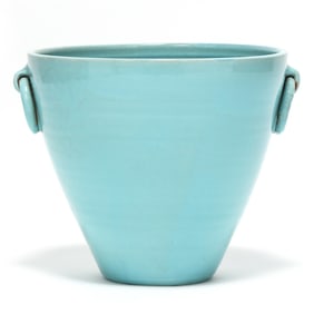 Attributed to A. R. Cole (NC, 1892-1974), Robin's Egg Blue Jardiniere