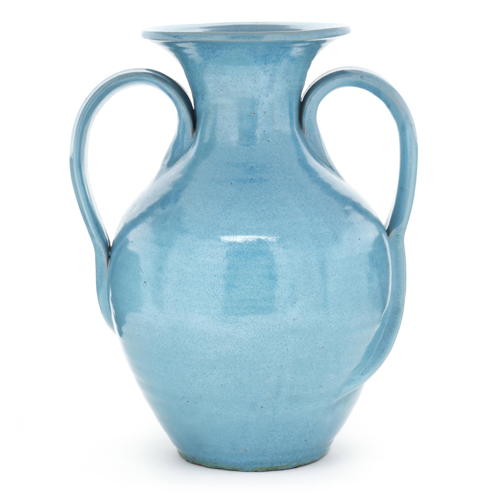 J.B. Cole Pottery (NC), Tall Vase with Rat Tail Handles (1 of 5)