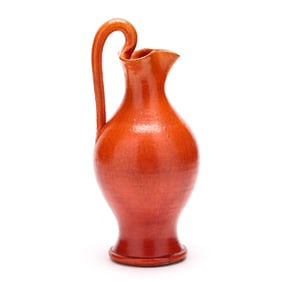 North Carolina Chrome Red Glazed Rebecca Pitcher